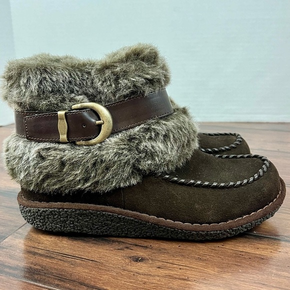 Bass Durango Brown Suede Booties - Size 7 - Picture 8 of 12